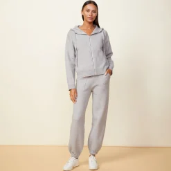 MONROW Soft Knit Oversized Vintage Sweat HEATHERGREY Sale